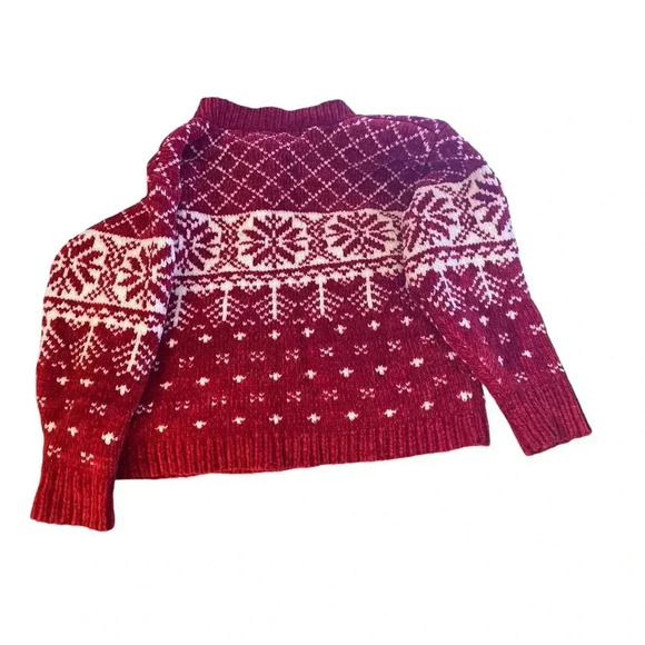 CC.BATES SIZE 3T RED SWEATER WITH SNOWFLAKES - Picture 2 of 2